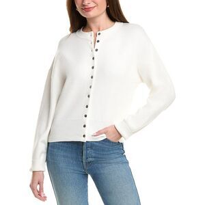 Fate Womens  Round Neckline Cardigan, White